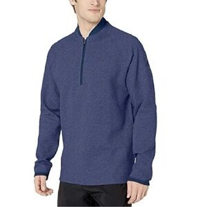 Adidas Club Mens Navy Sweater 1/4 Zip Pullover Athletic Golf Athleisure Small